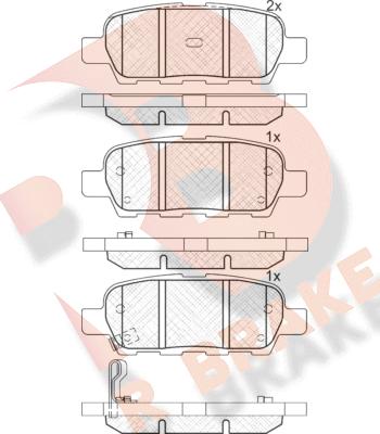 R Brake RB1509 - Kit de plaquettes de frein, frein à disque cwaw.fr