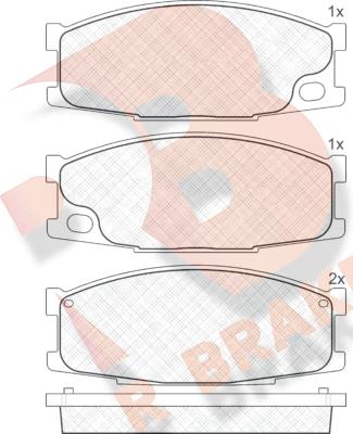 R Brake RB1504 - Kit de plaquettes de frein, frein à disque cwaw.fr