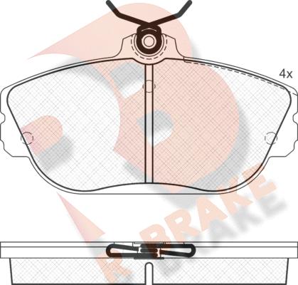 R Brake RB1506 - Kit de plaquettes de frein, frein à disque cwaw.fr