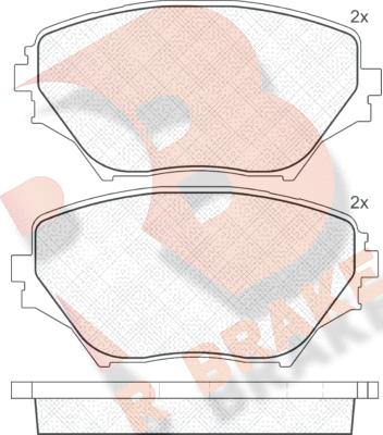 R Brake RB1519 - Kit de plaquettes de frein, frein à disque cwaw.fr