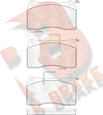 R Brake RB1515 - Kit de plaquettes de frein, frein à disque cwaw.fr