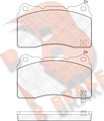 R Brake RB1585 - Kit de plaquettes de frein, frein à disque cwaw.fr