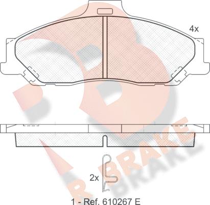 R Brake RB1580 - Kit de plaquettes de frein, frein à disque cwaw.fr