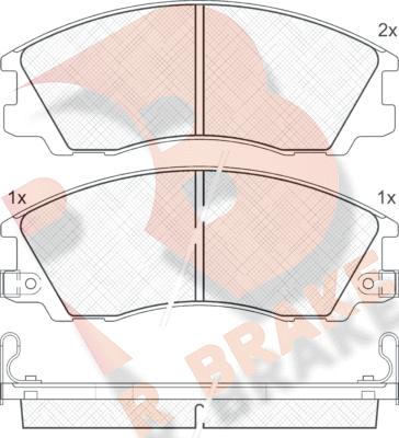 R Brake RB1539 - Kit de plaquettes de frein, frein à disque cwaw.fr