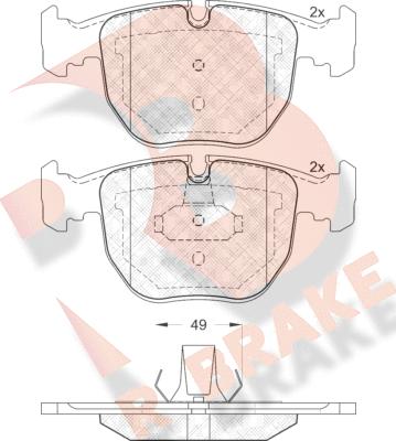 R Brake RB1530 - Kit de plaquettes de frein, frein à disque cwaw.fr