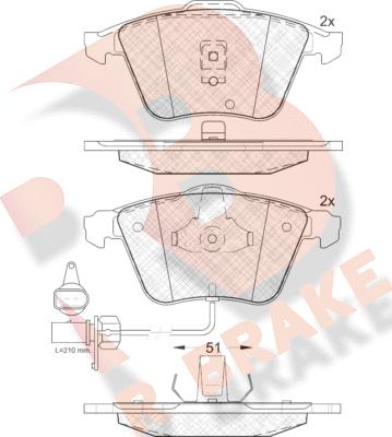 R Brake RB1531 - Kit de plaquettes de frein, frein à disque cwaw.fr