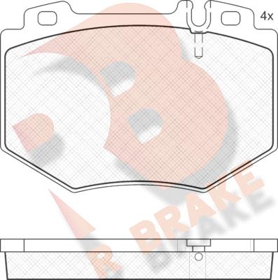 R Brake RB1538 - Kit de plaquettes de frein, frein à disque cwaw.fr