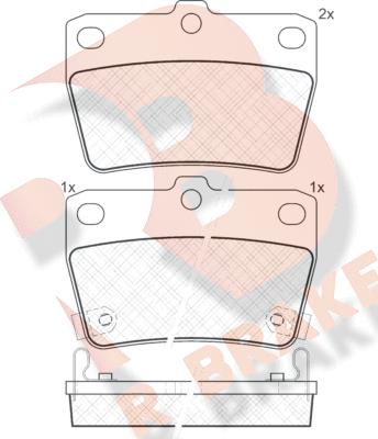 R Brake RB1520 - Kit de plaquettes de frein, frein à disque cwaw.fr