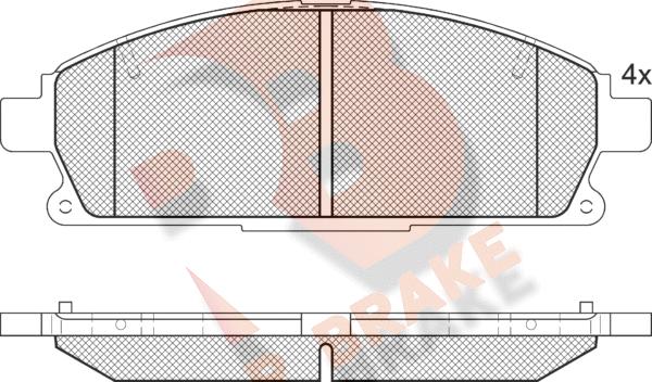 R Brake RB1521-396 - Kit de plaquettes de frein, frein à disque cwaw.fr