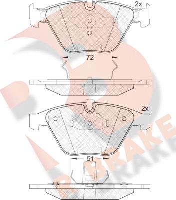 R Brake RB1577 - Kit de plaquettes de frein, frein à disque cwaw.fr