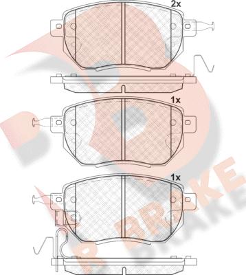 R Brake RB1696 - Kit de plaquettes de frein, frein à disque cwaw.fr