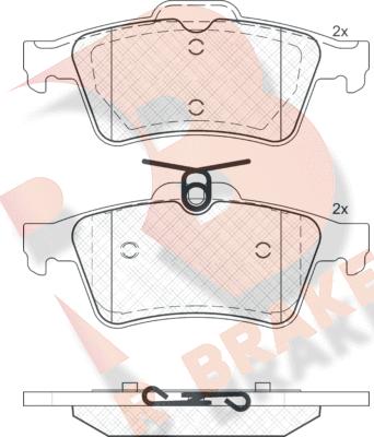 R Brake RB1651-200 - Kit de plaquettes de frein, frein à disque cwaw.fr