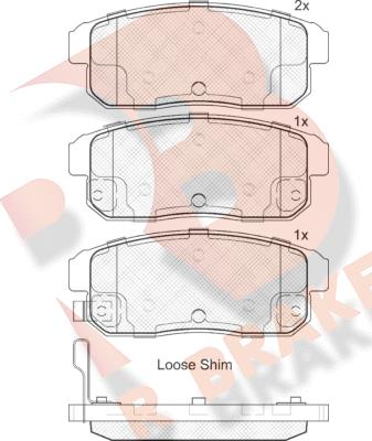 R Brake RB1668 - Kit de plaquettes de frein, frein à disque cwaw.fr