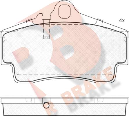 R Brake RB1619 - Kit de plaquettes de frein, frein à disque cwaw.fr