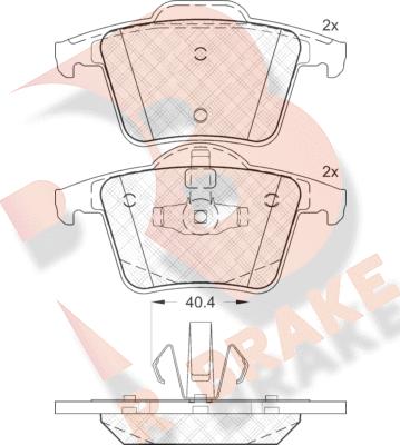 R Brake RB1612 - Kit de plaquettes de frein, frein à disque cwaw.fr