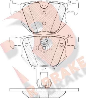 R Brake RB1684 - Kit de plaquettes de frein, frein à disque cwaw.fr