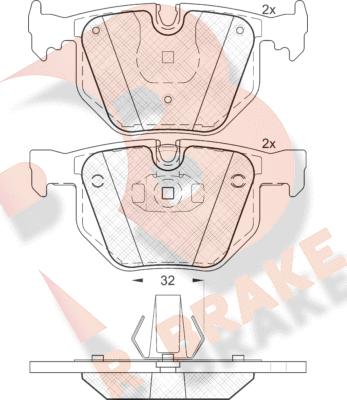 R Brake RB1685 - Kit de plaquettes de frein, frein à disque cwaw.fr