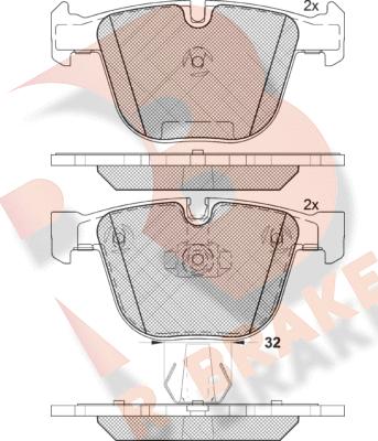 R Brake RB1687 - Kit de plaquettes de frein, frein à disque cwaw.fr