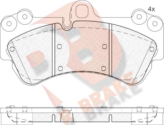 R Brake RB1620 - Kit de plaquettes de frein, frein à disque cwaw.fr