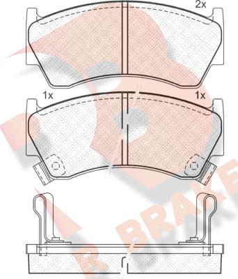 R Brake RB1094 - Kit de plaquettes de frein, frein à disque cwaw.fr