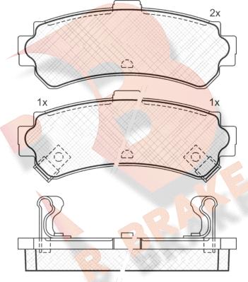 R Brake RB1095 - Kit de plaquettes de frein, frein à disque cwaw.fr