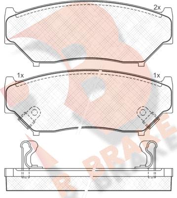 R Brake RB1096 - Kit de plaquettes de frein, frein à disque cwaw.fr