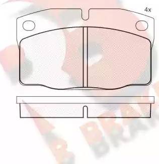 R Brake RB1092 - Kit de plaquettes de frein, frein à disque cwaw.fr