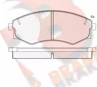 R Brake RB1097 - Kit de plaquettes de frein, frein à disque cwaw.fr