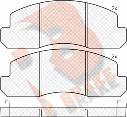 R Brake RB1044 - Kit de plaquettes de frein, frein à disque cwaw.fr