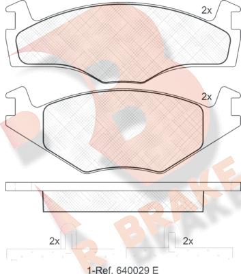 R Brake RB1048 - Kit de plaquettes de frein, frein à disque cwaw.fr