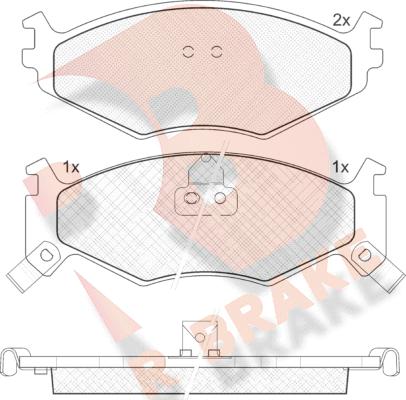 R Brake RB1056-205 - Kit de plaquettes de frein, frein à disque cwaw.fr