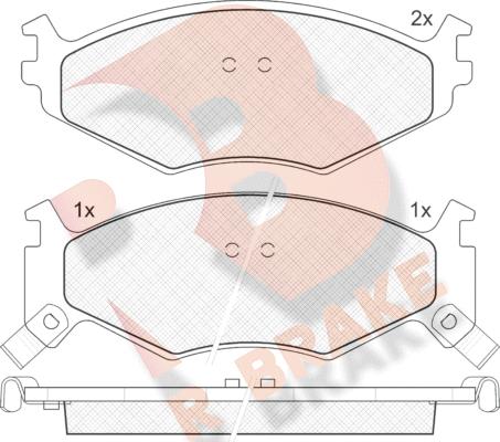 R Brake RB1056 - Kit de plaquettes de frein, frein à disque cwaw.fr