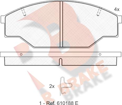 R Brake RB1009 - Kit de plaquettes de frein, frein à disque cwaw.fr