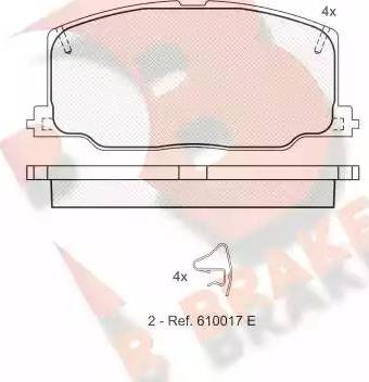 R Brake RB1004 - Kit de plaquettes de frein, frein à disque cwaw.fr