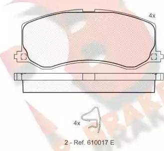 R Brake RB1001 - Kit de plaquettes de frein, frein à disque cwaw.fr