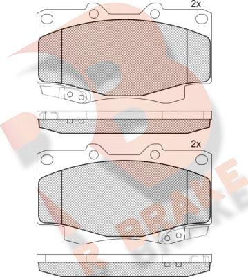 R Brake RB1007-208 - Kit de plaquettes de frein, frein à disque cwaw.fr