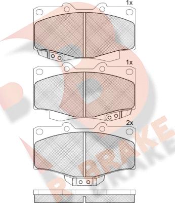 R Brake RB1007 - Kit de plaquettes de frein, frein à disque cwaw.fr