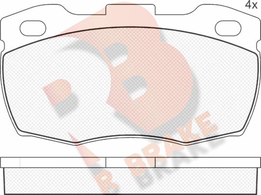 R Brake RB1089 - Kit de plaquettes de frein, frein à disque cwaw.fr