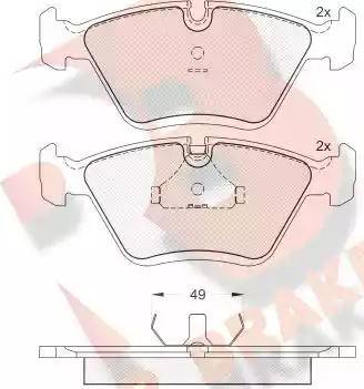 R Brake RB1083 - Kit de plaquettes de frein, frein à disque cwaw.fr