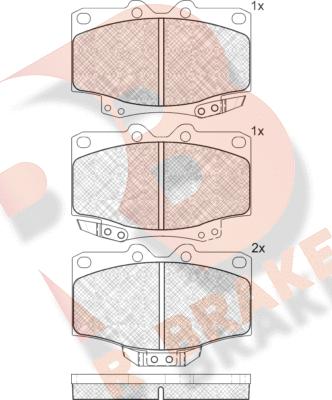 R Brake RB1034 - Kit de plaquettes de frein, frein à disque cwaw.fr