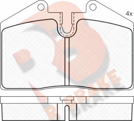 R Brake RB1036 - Kit de plaquettes de frein, frein à disque cwaw.fr