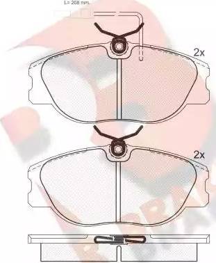 R Brake RB1033 - Kit de plaquettes de frein, frein à disque cwaw.fr