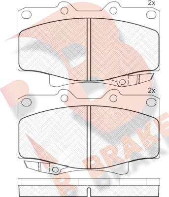 R Brake RB1026 - Kit de plaquettes de frein, frein à disque cwaw.fr