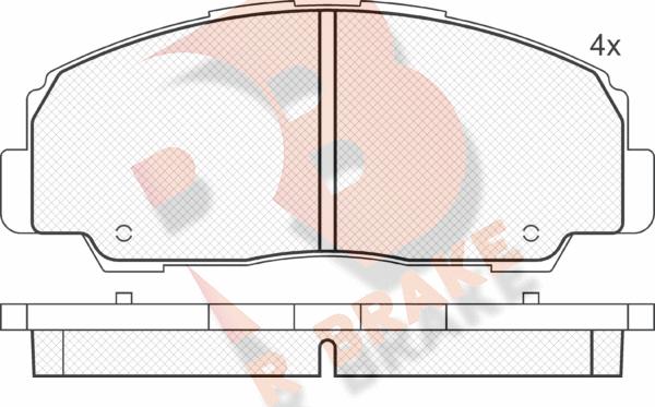 R Brake RB1022 - Kit de plaquettes de frein, frein à disque cwaw.fr