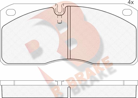 R Brake RB1078 - Kit de plaquettes de frein, frein à disque cwaw.fr