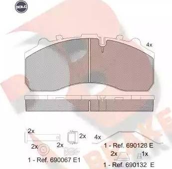 R Brake RB1194 G - Kit de plaquettes de frein, frein à disque cwaw.fr