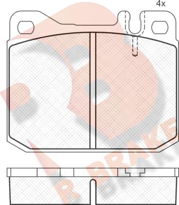 R Brake RB1149 - Kit de plaquettes de frein, frein à disque cwaw.fr