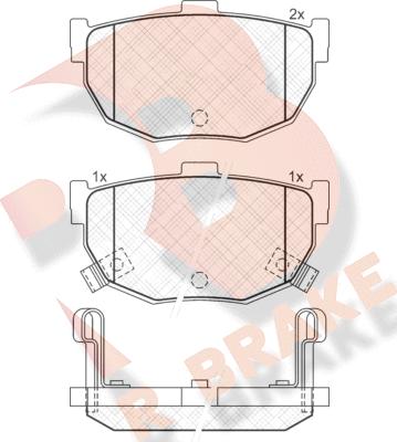 R Brake RB1144 - Kit de plaquettes de frein, frein à disque cwaw.fr