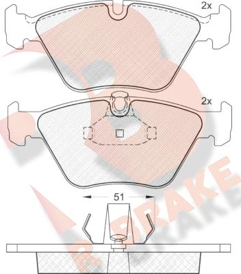 R Brake RB1140 - Kit de plaquettes de frein, frein à disque cwaw.fr