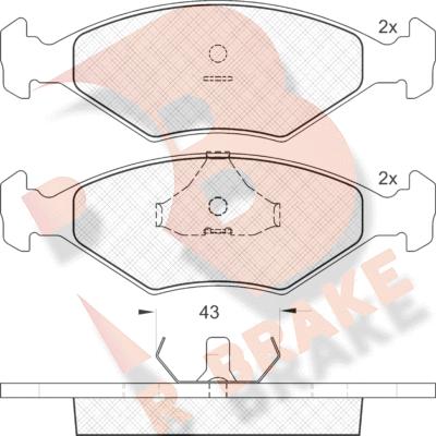 R Brake RB1148 - Kit de plaquettes de frein, frein à disque cwaw.fr